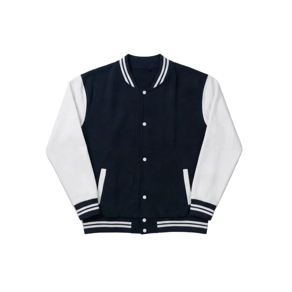 Navy & White Varsity Jacket