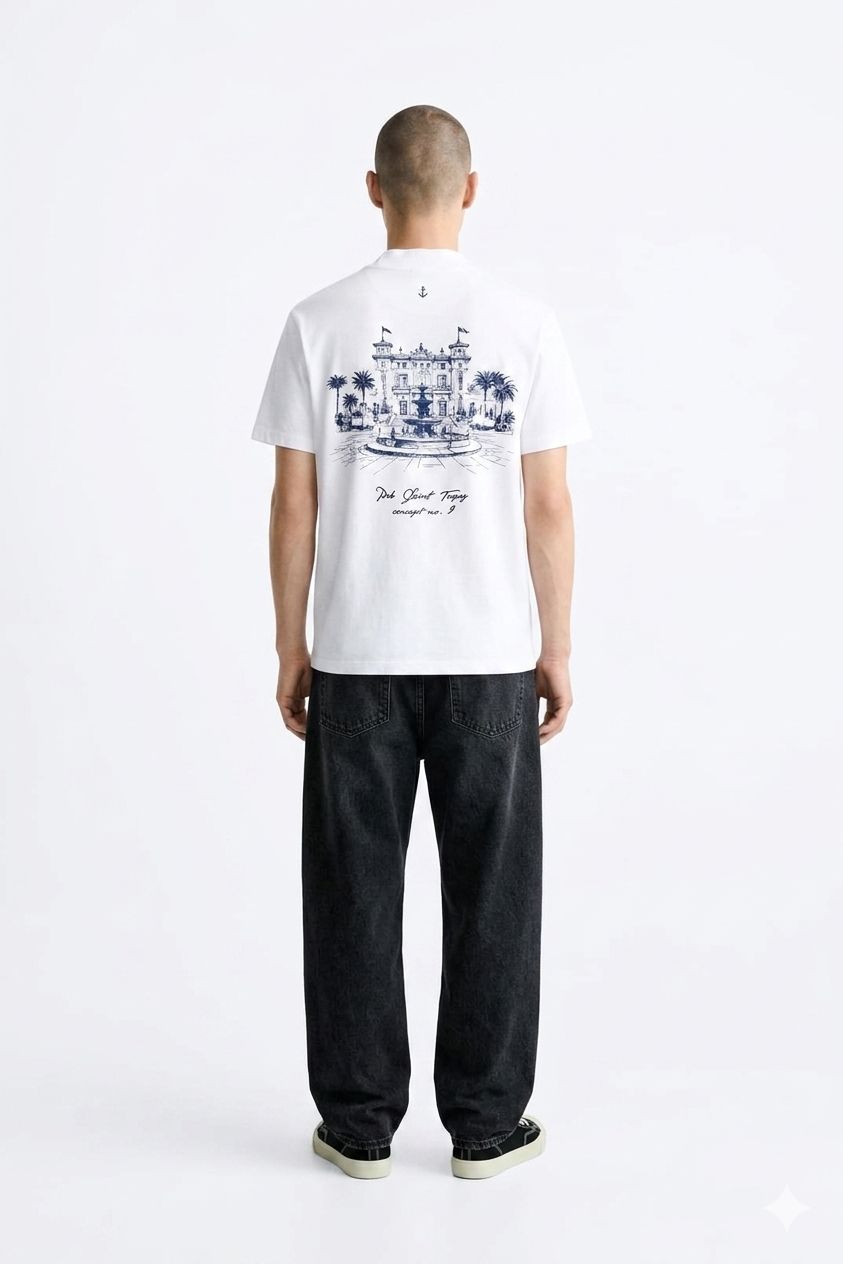Saint Tropez Estate Tee – Riviera Sketch Edition
