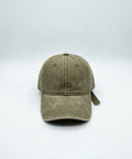 Washed Olive Distressed Cap